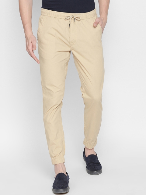 

Urban Ranger by pantaloons Men Khaki Regular Fit Solid Regular Trousers