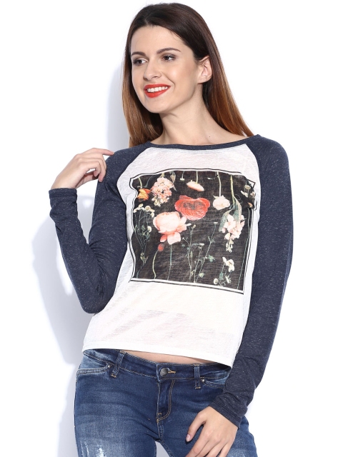 

ELLE Off-White Printed Top