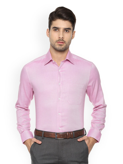 

Louis Philippe Men Pink Regular Fit Printed Formal Shirt