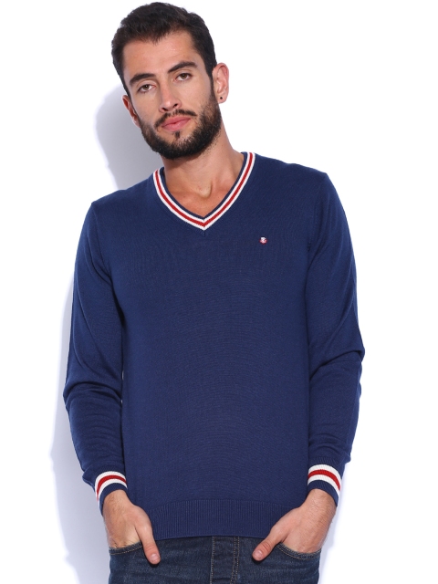 

IZOD Navy Woollen Sweater, Navy blue