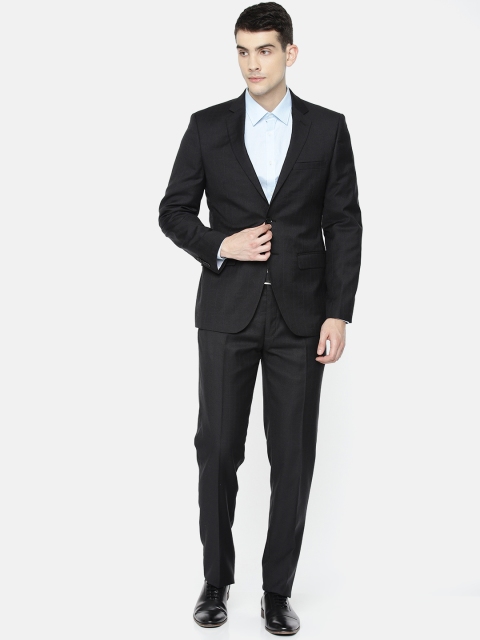 

Raymond Men Black Checked Slim Fit Single-Breasted Formal Suit