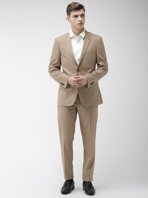 

Raymond Men Beige Solid Slim Fit Single-Breasted Formal Blazer