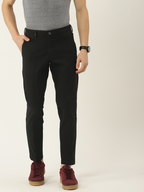 

Allen Solly Sport Men Black Slim Fit Solid Cropped Chinos