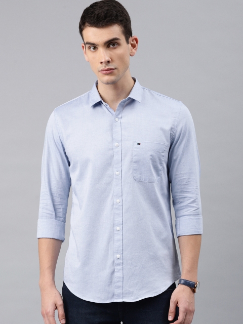 

Peter England Men Blue Slim Fit Solid Casual Shirt