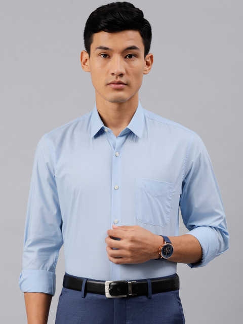 

Peter England Men Blue Slim Fit Solid Formal Shirt
