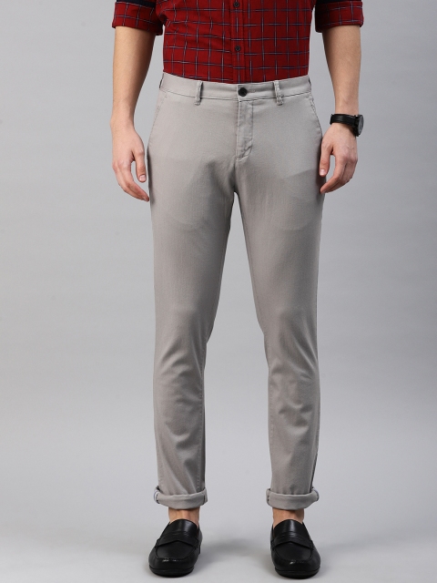 

Van Heusen Men Grey Tapered Fit Solid Regular Trouser