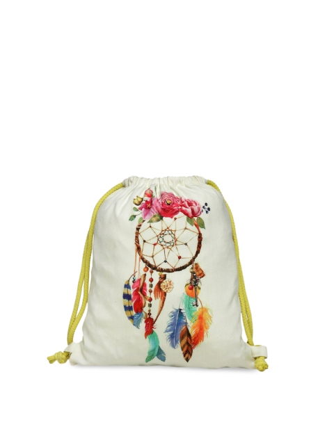 

The House of Tara Women White Printed Backpack