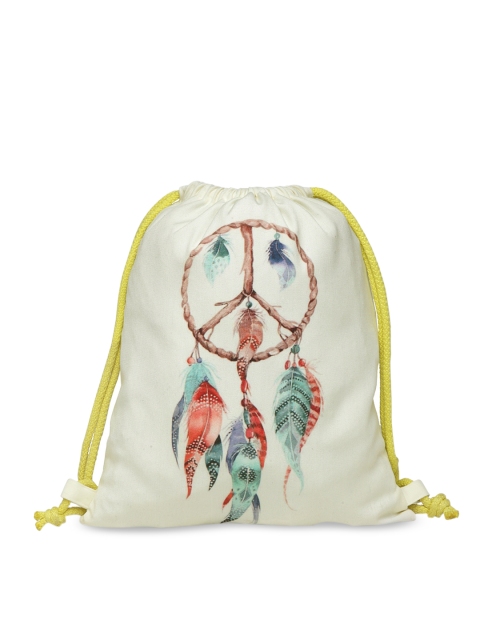 

The House of Tara Women Off-White Graphic Backpack