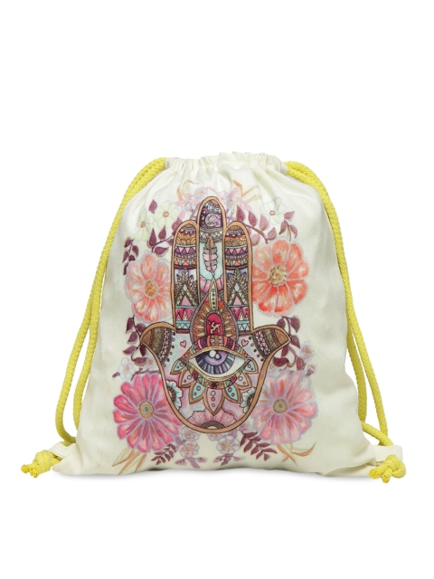 

The House of Tara Women Off-White Graphic Backpack