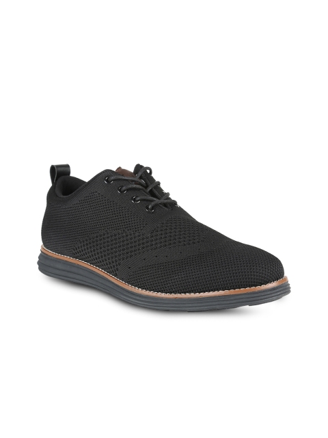 

Van Heusen Men Black Textured Brogues