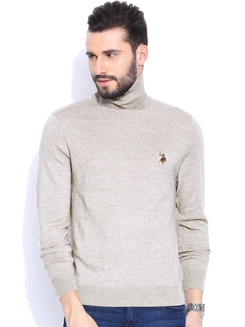 

U.S. Polo Assn. Beige Merino Wool Sweater