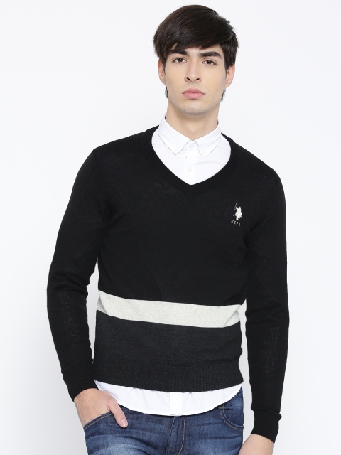 

U.S. Polo Assn. Black Merino Wool Sweater