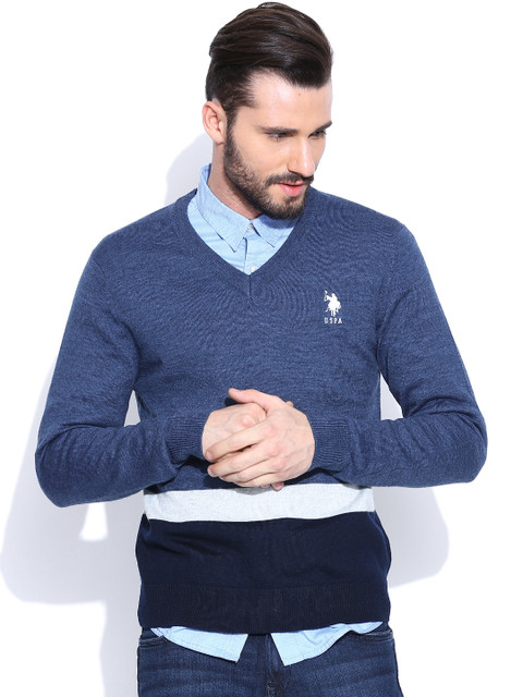 

U.S. Polo Assn. Blue Merino Wool Sweater