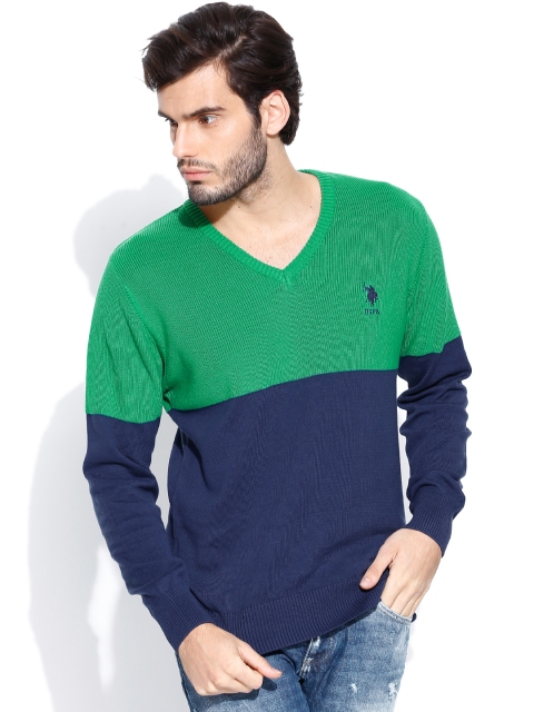 

U.S. Polo Assn. Green & Navy Sweater