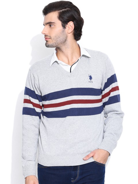 

U.S. Polo Assn. Grey Melange Sweater
