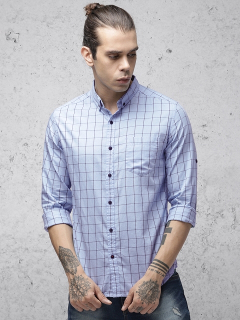 

Ecko Unltd Men Blue Slim Fit Checked Casual Shirt