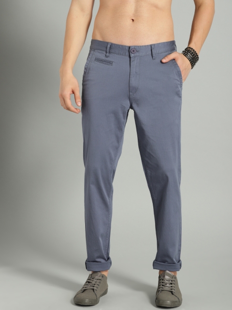 

Roadster Men Blue Regular Fit Solid Chinos