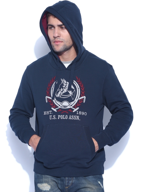 

U.S. Polo Assn. Navy Hooded Sweatshirt, Navy blue