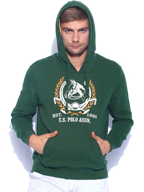 

U.S. Polo Assn. Green Hooded Sweatshirt