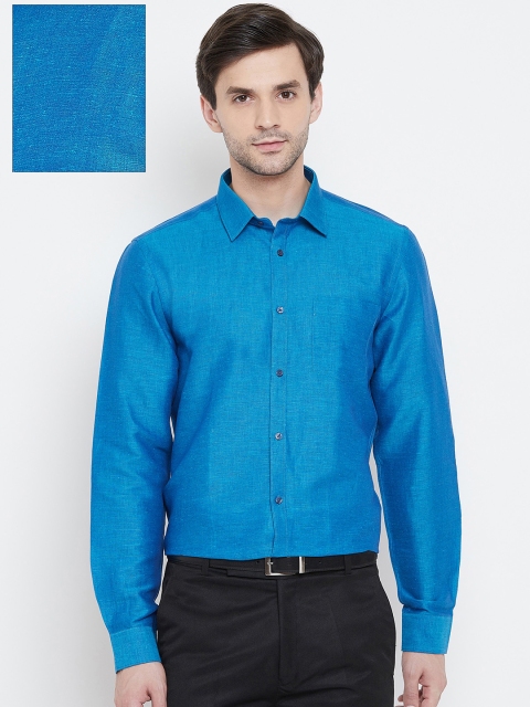 

Blackberrys Men Blue Slim Fit Solid Smart Casual Shirt