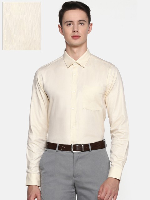 

Blackberrys Men Yellow Slim Fit Self Design Formal Shirt