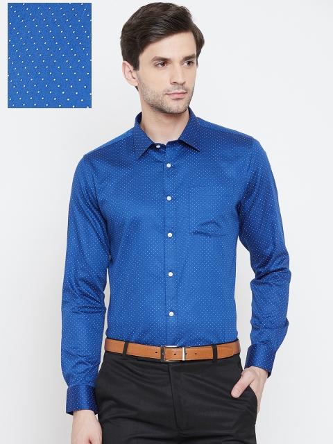 

Blackberrys Men Blue & White Slim Fit Printed Formal Shirt