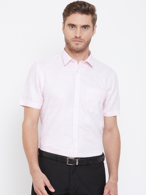 

Blackberrys Men Pink Slim Fit Woven Design Smart Casual Shirt