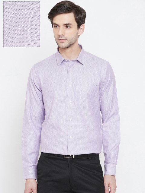 

Blackberrys Men Lavender Slim Fit Self Design Formal Shirt