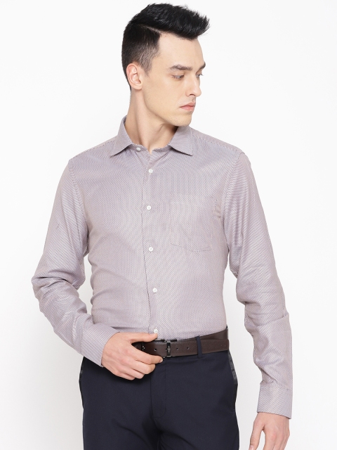 

Blackberrys Men Grey Slim Fit Self Design Formal Shirt