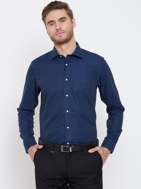 

Blackberrys Men Navy Blue Slim Fit Solid Formal Shirt