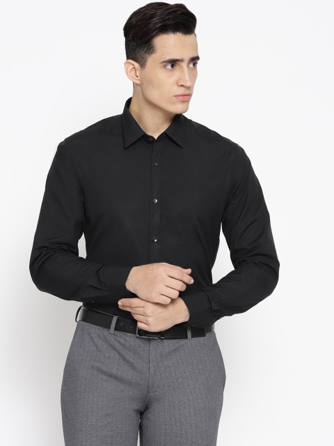 

Blackberrys Men Black Slim Fit Solid Formal Shirt