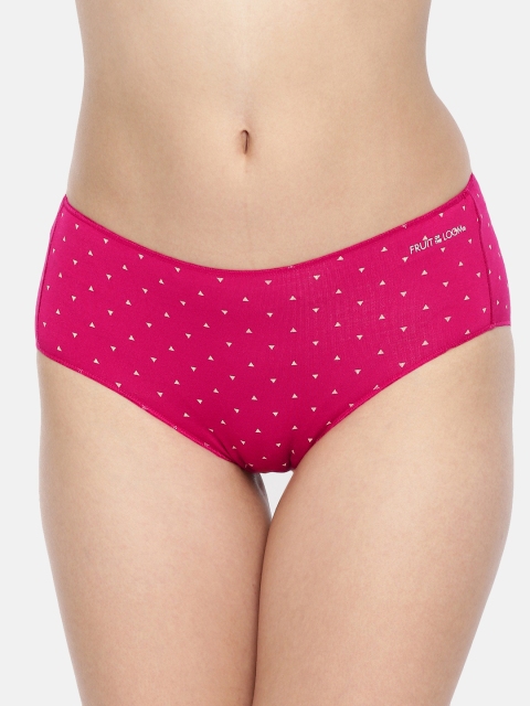 

Fruit of the Loom Women Pink Printed Bikini Briefs FBKP04-A1P2