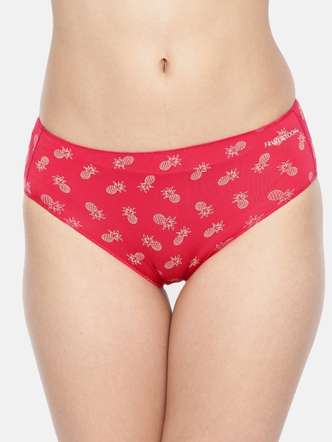 

Fruit of the Loom Women Red Printed Bikini Briefs FBKP04-A1P4