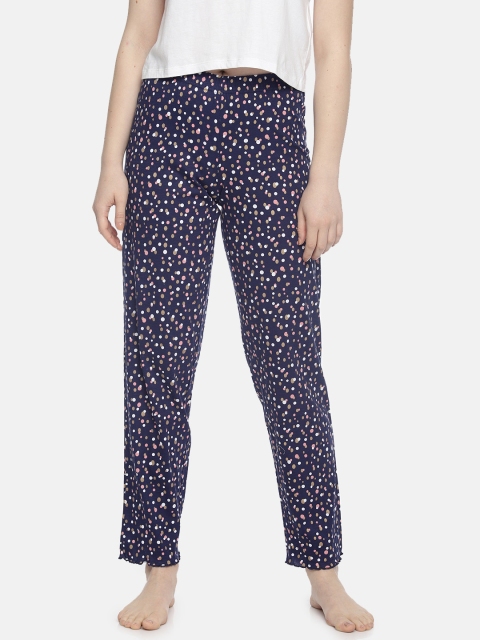 

Slumber Jill Women Navy Blue Printed Lounge Pants FWSJ448