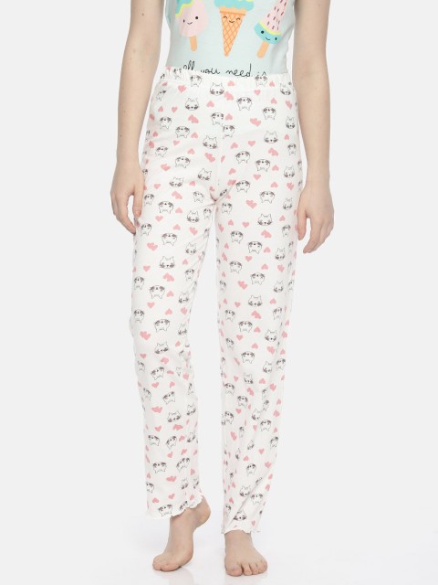 

Slumber Jill Women White Printed Lounge Pants FWSJ451