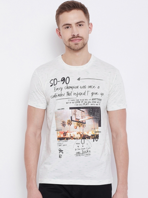 

Duke Men Off-White Printed Round Neck T-shirt