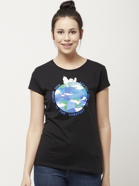 

Free Authority Peanuts Featured Black Tshirt for Women