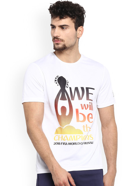 

Alcis Men White Printed Round Neck T-shirt