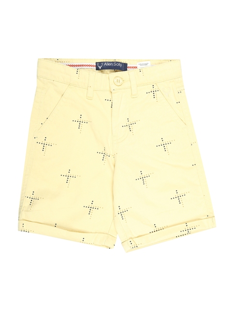 

Allen Solly Junior Boys Yellow Printed Regular Fit Regular Shorts