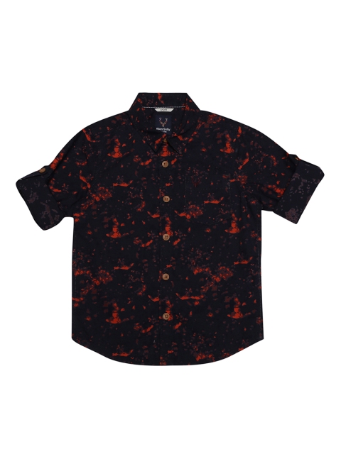 

Allen Solly Junior Boys Black & Red Regular Fit Printed Casual Shirt