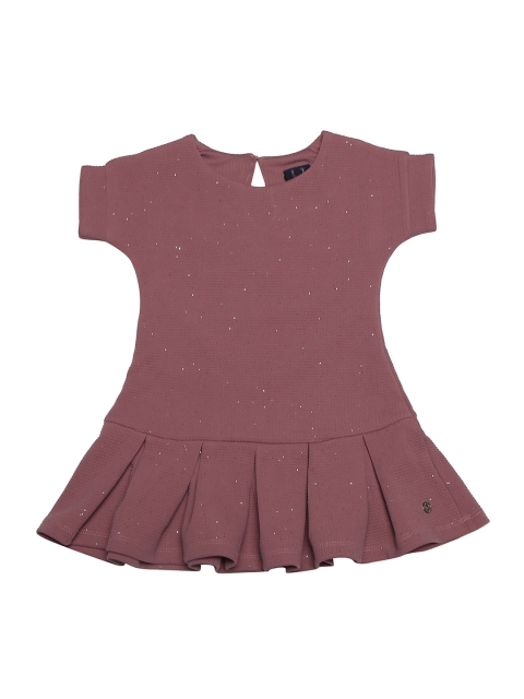 

Allen Solly Junior Girls Mauve Self Design A-Line Dress