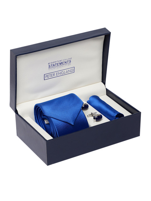 

Peter England Men Blue Accessory Gift Set