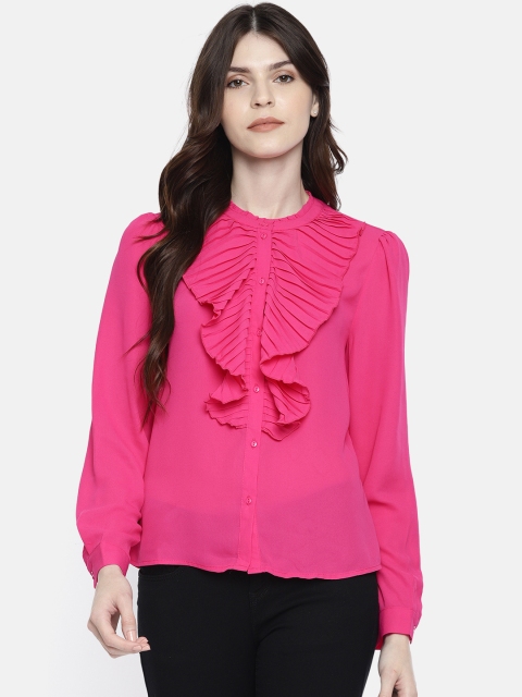 

ONLY Women Pink Solid Regular Fit Casual Shirt
