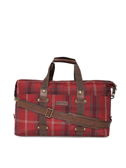 

BagsRUs Unisex Maroon & Brown Duffel Bag