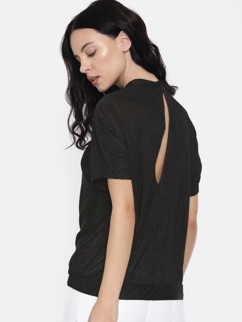 

ONLY Women Black Solid Styled Back Top