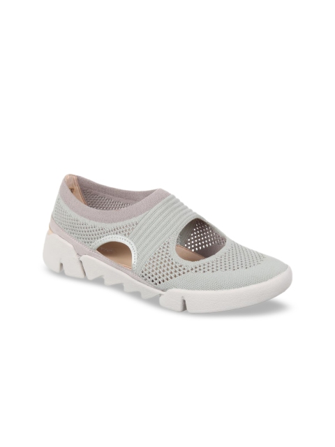 

Clarks Women Grey Slip-On Sneakers