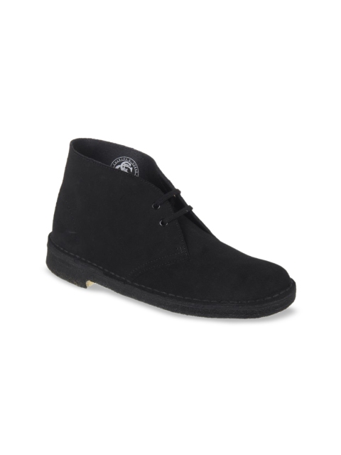 

Clarks Women Black Leather Flat Boots
