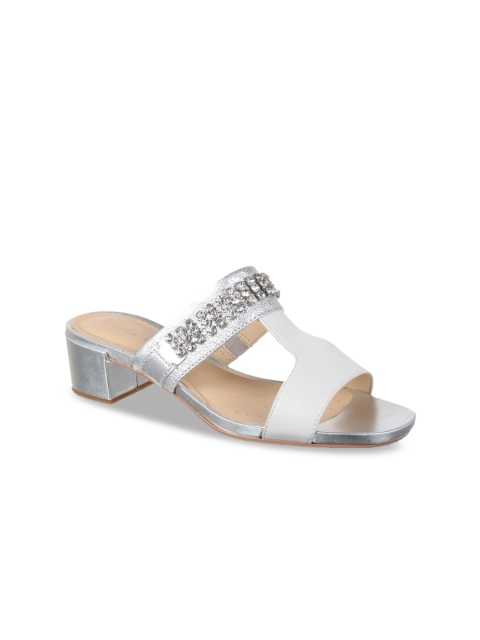 

Clarks Women White Solid Heels