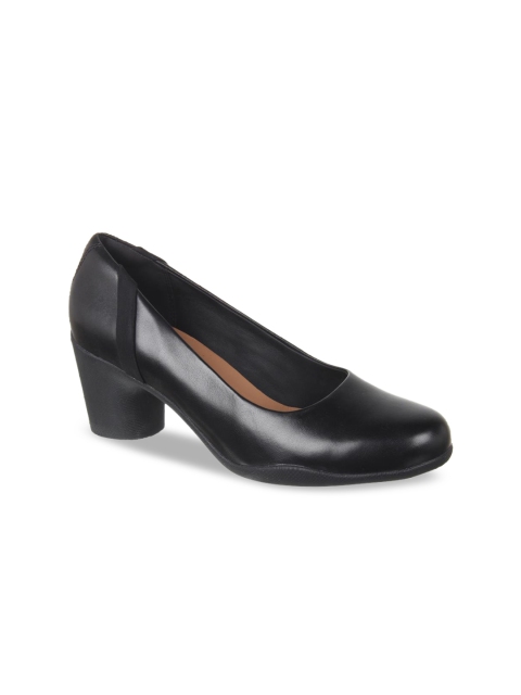 

Clarks Women Black Solid Pumps
