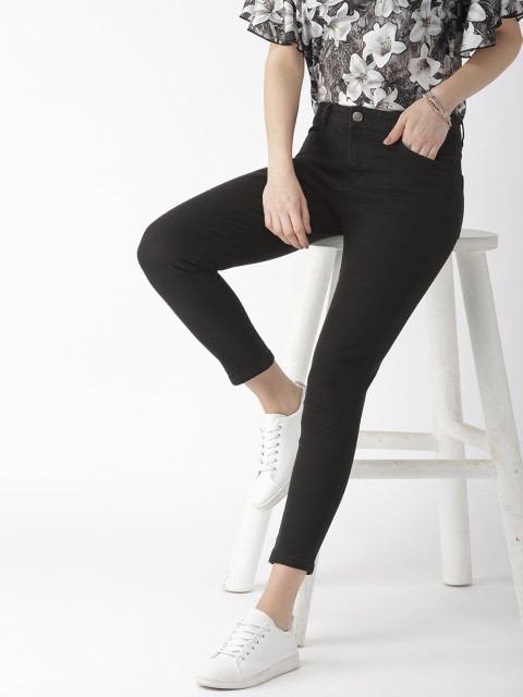

Mast & Harbour Women Black Skinny Fit Mid-Rise Clean Look Stretchable Jeans